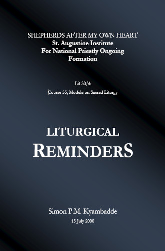 Cover of Liturgical Reminders